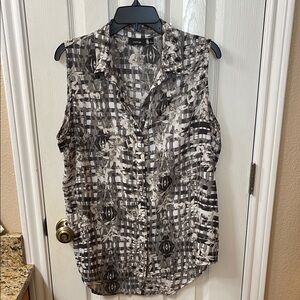 Apt. 9 Black and White Women's Sleeveless Top
